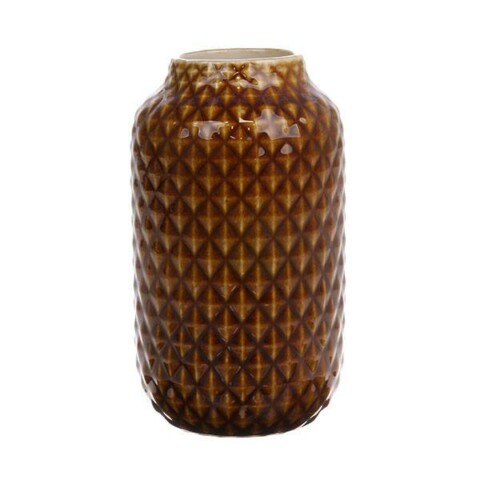 Ceramic vase brown glazed || HK Living