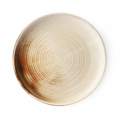 Home chef ceramics dinner plate rustic || cream/brown || HKliving